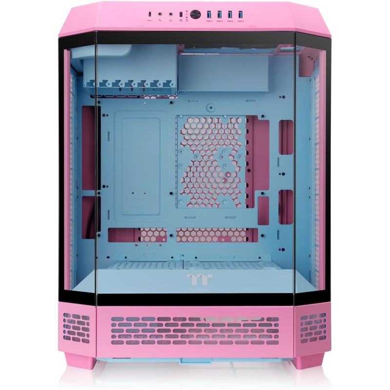 Thermaltake The Tower 600 Mid Tower Chassis | Hidden Connector | Bubble Pink - Bubble Pink Thermaltake The Tower 600 Mid Tower Chassis | Hidden Connector | Bubble Pink - Bubble Pink