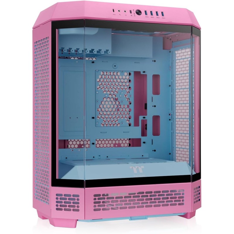 Thermaltake The Tower 600 Mid Tower Chassis | Hidden Connector | Bubble Pink - Bubble Pink Thermaltake The Tower 600 Mid Tower Chassis | Hidden Connector | Bubble Pink - Bubble Pink