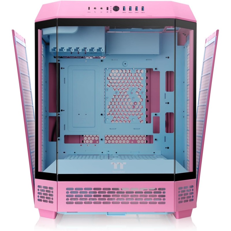 Thermaltake The Tower 600 Mid Tower Chassis | Hidden Connector | Bubble Pink - Bubble Pink Thermaltake The Tower 600 Mid Tower Chassis | Hidden Connector | Bubble Pink - Bubble Pink
