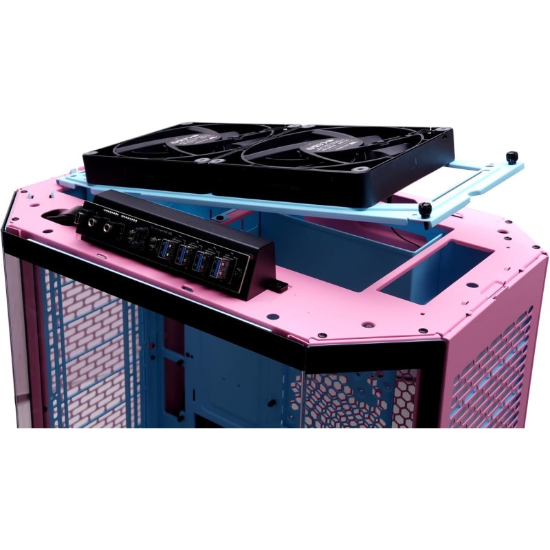 Thermaltake The Tower 600 Mid Tower Chassis | Hidden Connector | Bubble Pink - Bubble Pink Thermaltake The Tower 600 Mid Tower Chassis | Hidden Connector | Bubble Pink - Bubble Pink