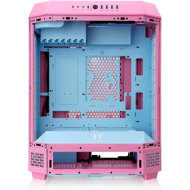 Thermaltake The Tower 600 Mid Tower Chassis | Hidden Connector | Bubble Pink - Bubble Pink Thermaltake The Tower 600 Mid Tower Chassis | Hidden Connector | Bubble Pink - Bubble Pink