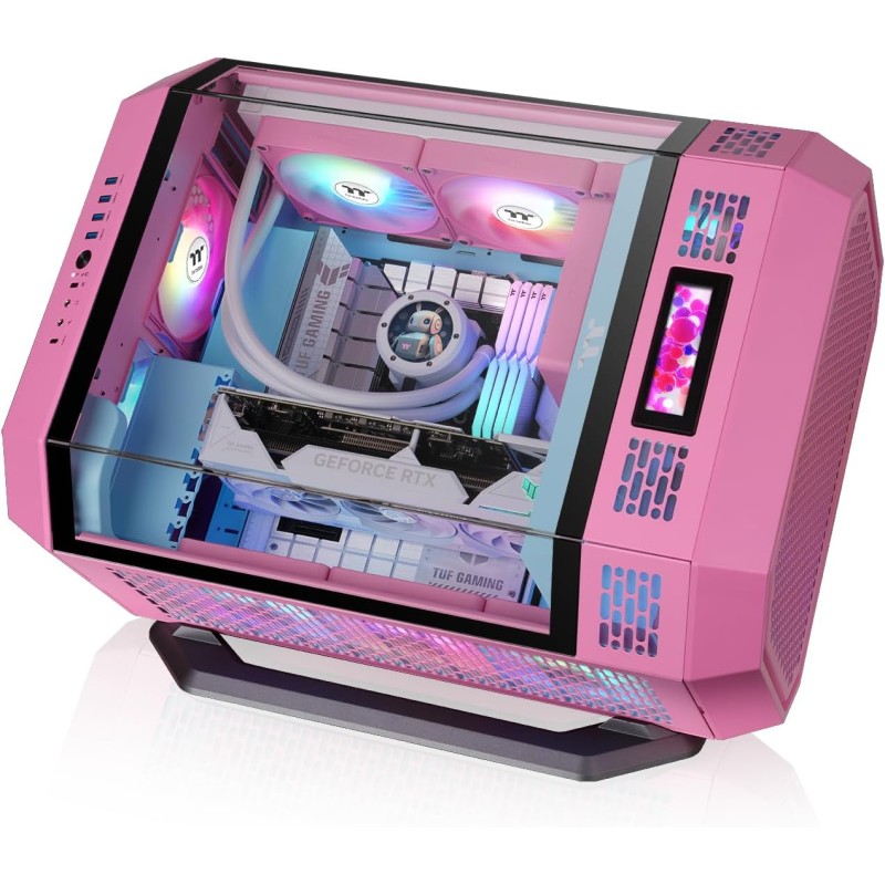 Thermaltake The Tower 600 Mid Tower Chassis | Hidden Connector | Bubble Pink - Bubble Pink Thermaltake The Tower 600 Mid Tower Chassis | Hidden Connector | Bubble Pink - Bubble Pink