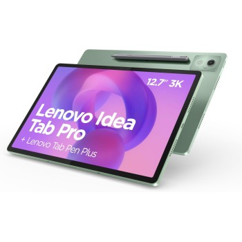 Lenovo Idea Tab Pro Tablet 12.7" 3K (MediaTek Dimensity 8300, 8GB RAM, 256GB UFS 4.0, 144Hz, Wi-Fi 6E, Bluetooth 5.3, Android 14), verde con penna