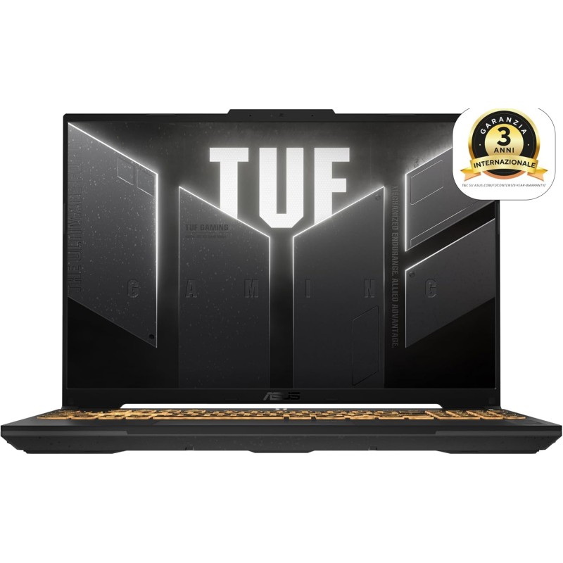 Asus TUF Gaming F16 (2025) con NVIDIA® GeForce RTX™ 4050, Display da 16" Anti-glare, 144Hz, Processore Intel® Core™ i7-13620H, RAM 16GB, 512GB SSD, Windows 11 Home, Grigio, Layout ITA - RAM 16GB / 512GB SSD