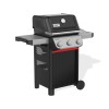 Weber Barbecue a gas Spirit E-310/3 bruciatori, accensione Snap-Jet, ruote resistenti e griglia di riscaldamento, superficie di 51 x 46cm, compatibile con le guide laterali Weber Works, nero/argento