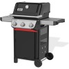 Weber Barbecue a gas Spirit E-310/3 bruciatori, accensione Snap-Jet, ruote resistenti e griglia di riscaldamento, superficie di 51 x 46cm, compatibile con le guide laterali Weber Works, nero/argento