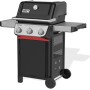 Weber Barbecue a gas Spirit E-310/3 bruciatori, accensione Snap-Jet, ruote resistenti e griglia di riscaldamento, superficie di 51 x 46cm, compatibile con le guide laterali Weber Works, nero/argento