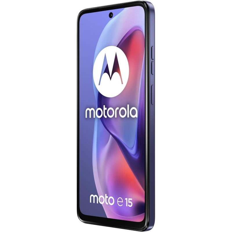 Motorola moto e15 (2/64GB, Fotocamera da 32MP + sensore antisfarfallio, Display 6.67" HD+ 90Hz Corning® Gorilla® Glass 3, 5200mAh, MediaTek Helio G81 Extreme, Android 14 Go Edition), Fresh Lavender Motorola moto e15 (2/64GB, Fotocamera da 32MP + sensore antisfarfallio, Display 6.67" HD+ 90Hz Corning® Gorilla® Glass 3, 5200mAh, MediaTek Helio G81 Extreme, Android 14 Go Edition), Fresh Lavender