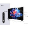 TCL 50V6C TV 50'' 4K UHD Smart LED TV, 4K HDR, Google TV con design senza bordi (Dolby Audio, Motion Clarity, compatibile con Google Assistant e Alexa) - 50 pollici