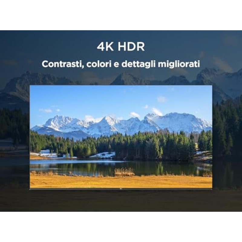 TCL 50V6C TV 50'' 4K UHD Smart LED TV, 4K HDR, Google TV con design senza bordi (Dolby Audio, Motion Clarity, compatibile con Google Assistant e Alexa) - 50 pollici