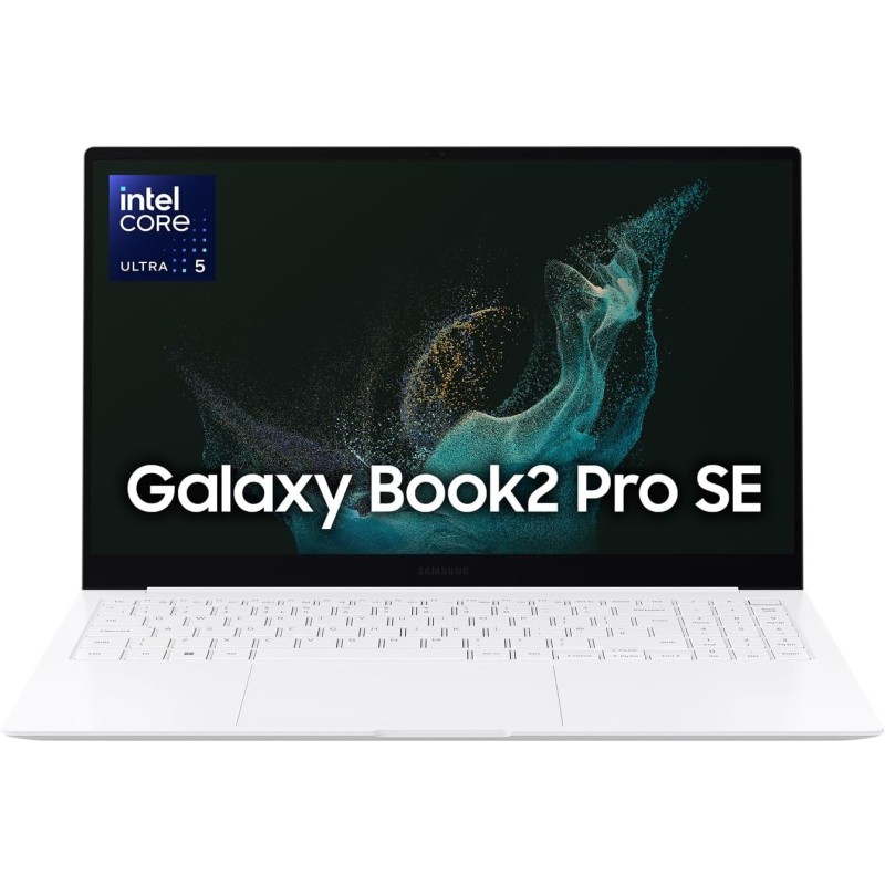 SAMSUNG Galaxy Book2 Pro SE, 15.6" AMOLED, Intel Core Ultra 5, 16GB RAM, 512GB SSD, Windows 11 Home, Silver [Versione italiana]