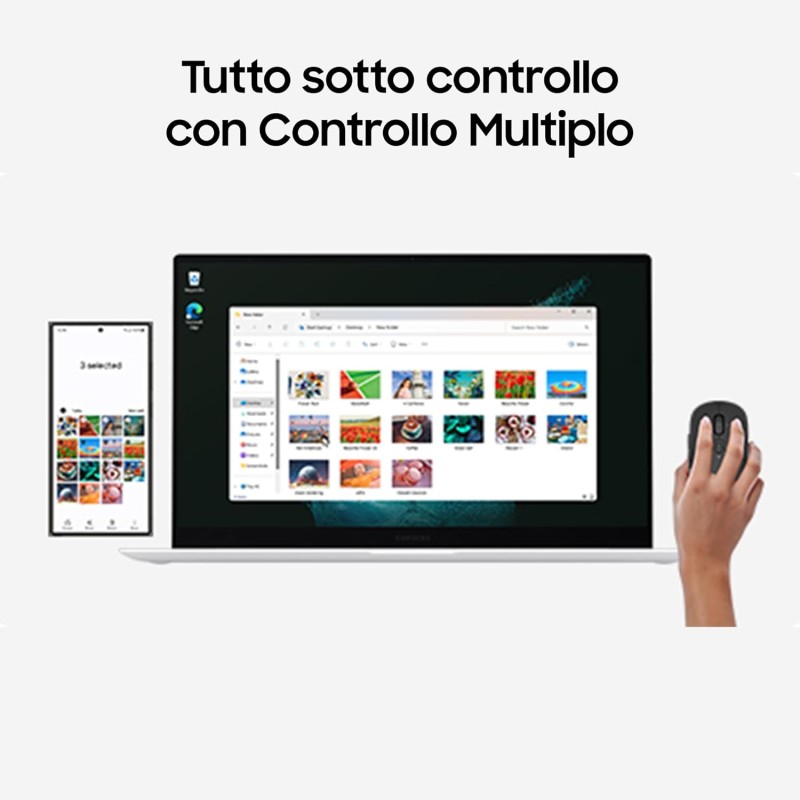 SAMSUNG Galaxy Book2 Pro SE, 15.6" AMOLED, Intel Core Ultra 5, 16GB RAM, 512GB SSD, Windows 11 Home, Silver [Versione italiana]