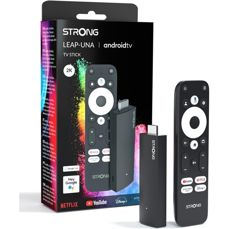 STRONG Leap-UNA Stick Streaming Android TV, Wi-Fi, Chromecast Integrato, TV Box Android 11, Assistente Google, HDR10+, Dolby Audio & Dolby Vision, Google Play, Netflix, YouTube STRONG Leap-UNA Stick Streaming Android TV, Wi-Fi, Chromecast Integrato, TV Box Android 11, Assistente Google, HDR10+, Dolby Audio & Dolby Vision, Google Play, Netflix, YouTube