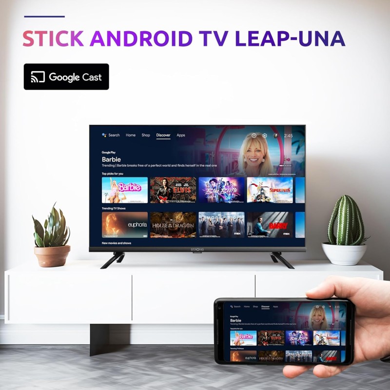 STRONG Leap-UNA Stick Streaming Android TV, Wi-Fi, Chromecast Integrato, TV Box Android 11, Assistente Google, HDR10+, Dolby Audio & Dolby Vision, Google Play, Netflix, YouTube STRONG Leap-UNA Stick Streaming Android TV, Wi-Fi, Chromecast Integrato, TV Box Android 11, Assistente Google, HDR10+, Dolby Audio & Dolby Vision, Google Play, Netflix, YouTube