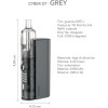 Aspire Cyber GT Sigaretta elettronica 3,4V per svapo di guancia (MTL) - Pod Mod con Batteria 2400mAh, TG Pod da 3ml con Drip Tip integrato e coil 0.8Ω - Senza Sticks, E-liquids, Ricariche (Grey) - Grey