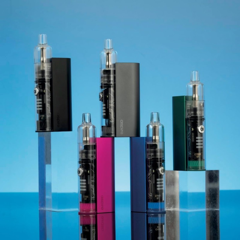 Aspire Cyber GT Sigaretta elettronica 3,4V per svapo di guancia (MTL) - Pod Mod con Batteria 2400mAh, TG Pod da 3ml con Drip Tip integrato e coil 0.8Ω - Senza Sticks, E-liquids, Ricariche (Grey) - Grey