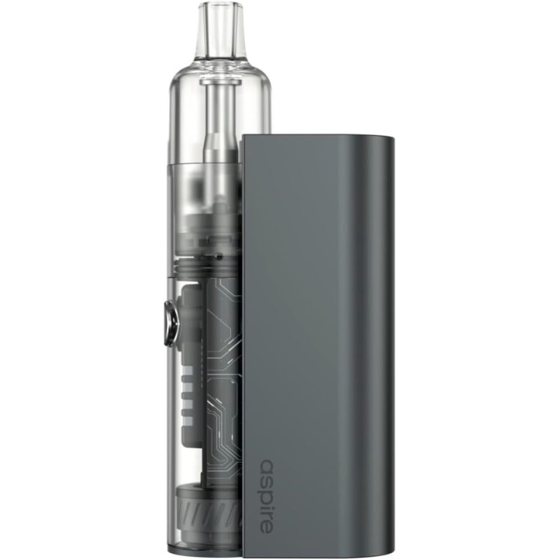 Aspire Cyber GT Sigaretta elettronica 3,4V per svapo di guancia (MTL) - Pod Mod con Batteria 2400mAh, TG Pod da 3ml con Drip Tip integrato e coil 0.8Ω - Senza Sticks, E-liquids, Ricariche (Grey) - Grey