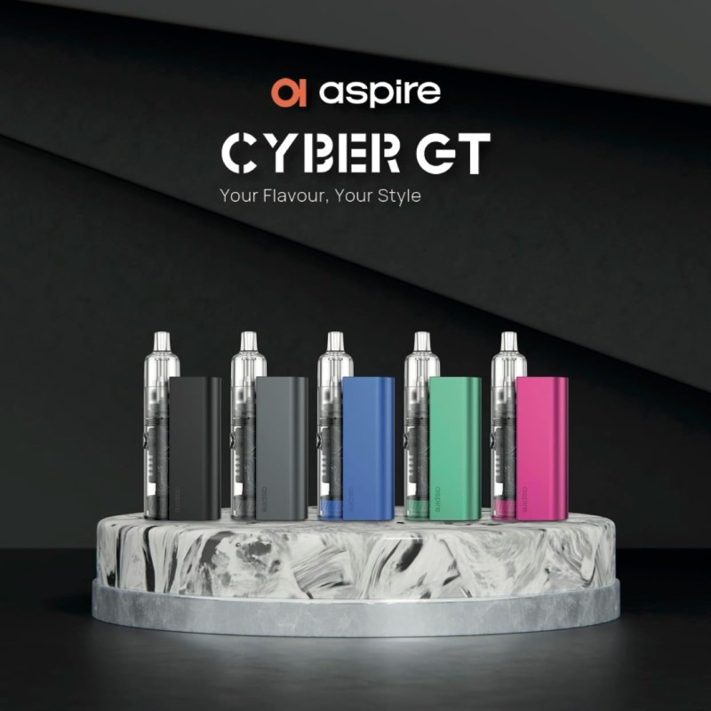 Aspire Cyber GT Sigaretta elettronica 3,4V per svapo di guancia (MTL) - Pod Mod con Batteria 2400mAh, TG Pod da 3ml con Drip Tip integrato e coil 0.8Ω - Senza Sticks, E-liquids, Ricariche (Blue) - Blue Aspire Cyber GT Sigaretta elettronica 3,4V per svapo di guancia (MTL) - Pod Mod con Batteria 2400mAh, TG Pod da 3ml con Drip Tip integrato e coil 0.8Ω - Senza Sticks, E-liquids, Ricariche (Blue) - Blue