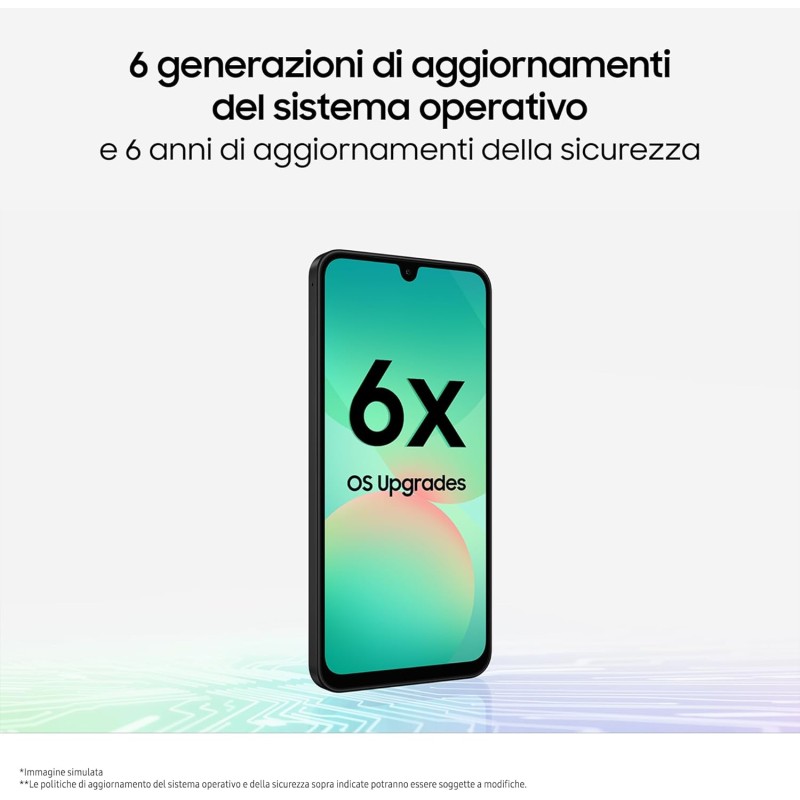 Samsung Galaxy A26 5G, Smartphone con Funzioni intelligenti, 3 anni di Garanzia del produttore, Display Super AMOLED 6.7”, 6GB RAM, 128GB, 5.000 mAh, memoria espandibile, White [Versione Italiana] - 6GB+128GB White