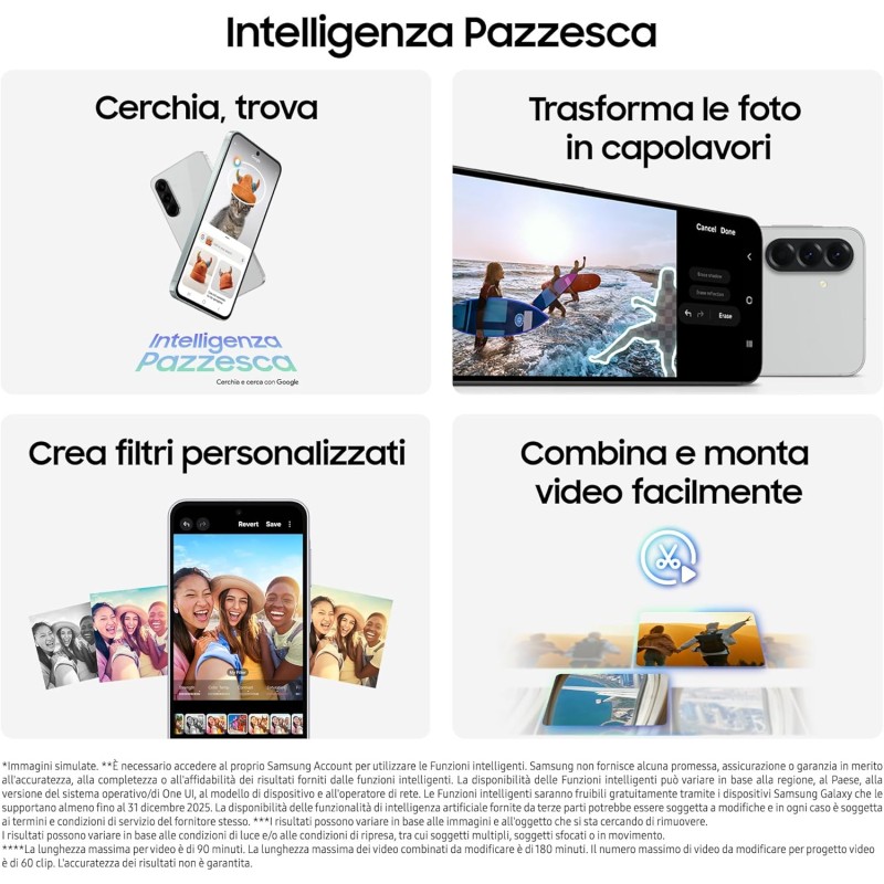 Samsung Galaxy A56 5G, Smartphone con Funzioni intelligenti, 3 anni di Garanzia del produttore, Display Super AMOLED 6.7”, 8GB RAM, 256GB, 5.000 mAh, IP67, Awesome Pink [Versione Italiana] - 8GB+256GB Awesome Pink