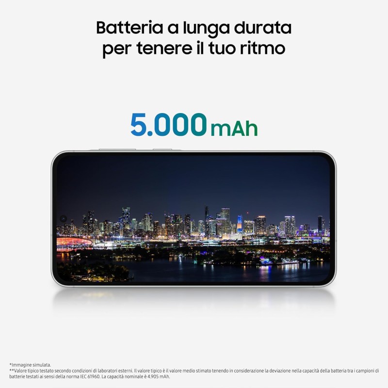 Samsung Galaxy A56 5G, Smartphone con Funzioni intelligenti, 3 anni di Garanzia del produttore, Display Super AMOLED 6.7”, 8GB RAM, 128GB, 5.000 mAh, IP67, Awesome Graphite [Versione Italiana] - 8GB+128GB Awesome Graphite