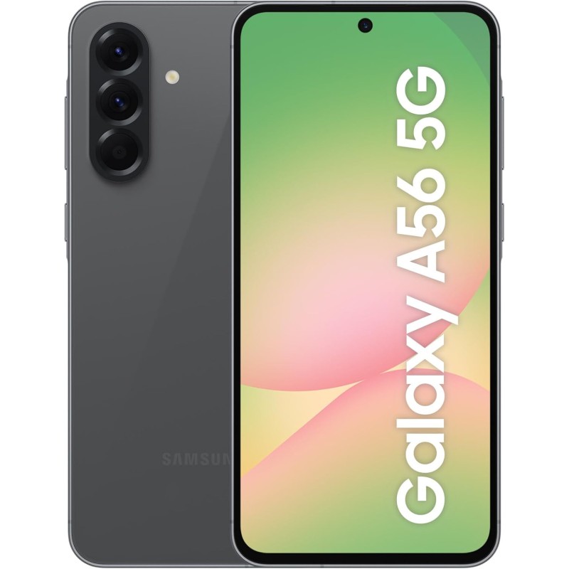 SAMSUNG Galaxy A56 5G, Smartphone con Funzioni intelligenti, 3 anni di Garanzia del produttore, Display Super AMOLED 6.7”, 8GB RAM, 256GB, 5.000 mAh, IP67, Awesome Graphite [Versione Italiana] - 8GB+256GB Awesome Graphite