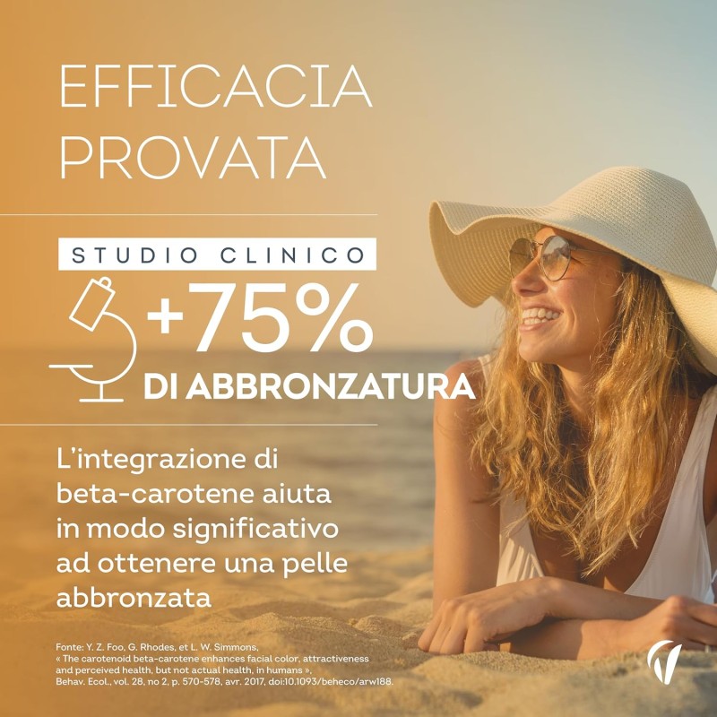 Betacarotene Integratore Pelle - Abbronzatura Dorata Uniforme e Vitamina A – Attivatore Abbronzante - Betacarotene Origine Naturale - Per Tutti i Tipi di Pelle - 180 Capsule Senza Additivi – Vitavea