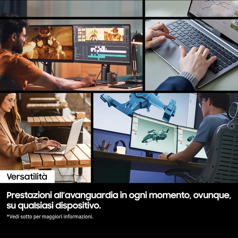SAMSUNG Memorie MZ-VAP1T0BW 9100 PRO SSD Interno da 1TB, PCIe 5.0 x4, NVMe 2.0, SSD Progettato per Professionisti e Gamer, Compatibile con PC e Playstation 5 - 1 TB