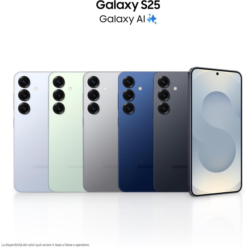 Samsung Galaxy S25 con Galaxy Watch7 40mm BT Green, Smartwatch Fitness Tracker, Smartphone AI con 3 anni di Garanzia del produttore, RAM 12GB, 128GB, Navy - 128GB Navy