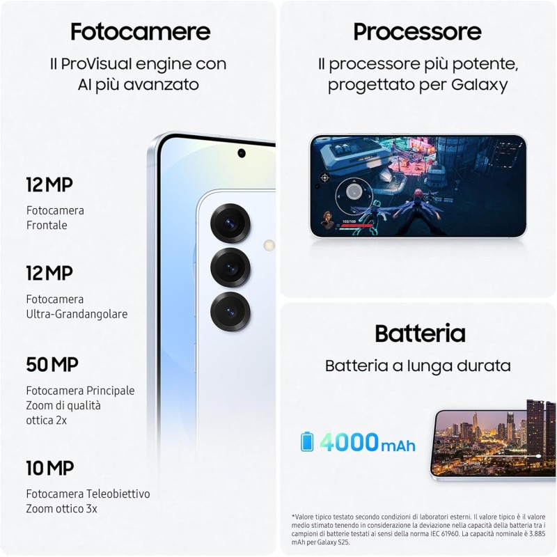 Samsung Galaxy S25 con Galaxy Watch7 40mm BT Green, Smartwatch Fitness Tracker, Smartphone AI con 3 anni di Garanzia del produttore, RAM 12GB, 128GB, Navy - 128GB Navy