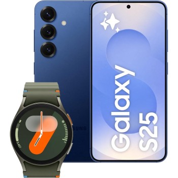 Samsung Galaxy S25 con Galaxy Watch7 40mm BT Green, Smartwatch Fitness Tracker, Smartphone AI con 3 anni di Garanzia del produttore, RAM 12GB, 128GB, Navy - 128GB Navy