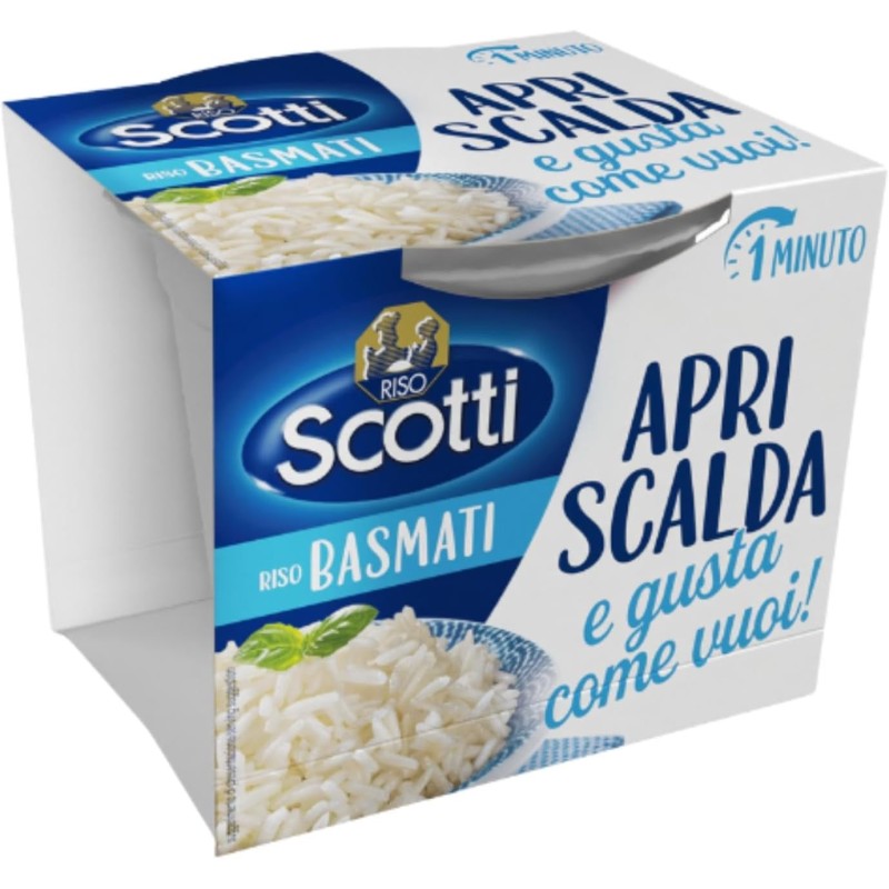 Riso Scotti, Apri Scalda e Gusta Basmati, Cup di Riso Monoporzione Pronto in 1 Minuto, 200g Riso Scotti, Apri Scalda e Gusta Basmati, Cup di Riso Monoporzione Pronto in 1 Minuto, 200g