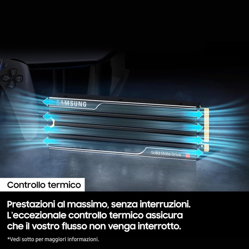 SAMSUNG Memorie MZ-VAP4T0CW 9100 PRO SSD Interno con Dissipatore di Calore da 4TB, PCIe 5.0 x4, NVMe 2.0, SSD Progettato per Professionisti e Gamer, Compatibile con PC e Playstation 5 - 4 TB SAMSUNG Memorie MZ-VAP4T0CW 9100 PRO SSD Interno con Dissipatore di Calore da 4TB, PCIe 5.0 x4, NVMe 2.0, SSD Progettato per Professionisti e Gamer, Compatibile con PC e Playstation 5 - 4 TB