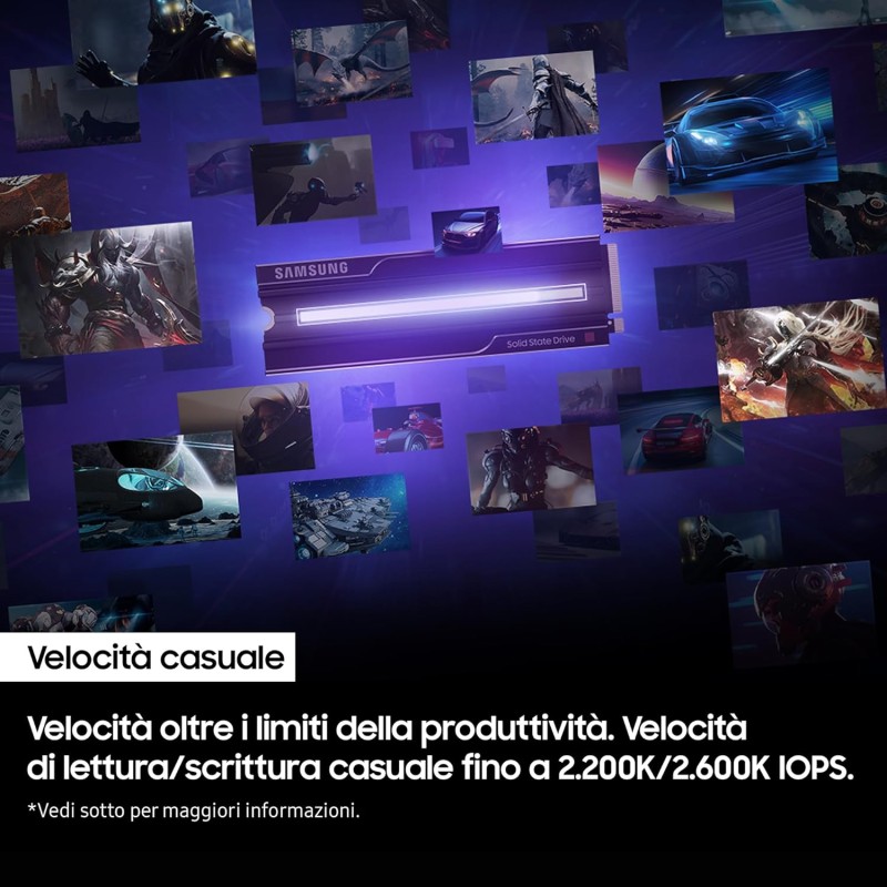 SAMSUNG Memorie MZ-VAP4T0CW 9100 PRO SSD Interno con Dissipatore di Calore da 4TB, PCIe 5.0 x4, NVMe 2.0, SSD Progettato per Professionisti e Gamer, Compatibile con PC e Playstation 5 - 4 TB SAMSUNG Memorie MZ-VAP4T0CW 9100 PRO SSD Interno con Dissipatore di Calore da 4TB, PCIe 5.0 x4, NVMe 2.0, SSD Progettato per Professionisti e Gamer, Compatibile con PC e Playstation 5 - 4 TB