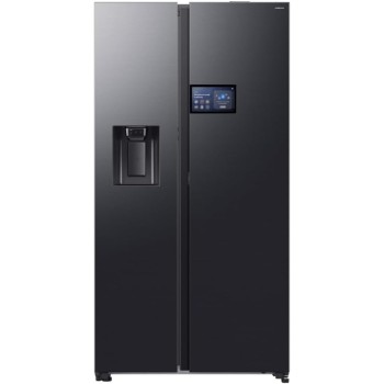 Samsung Frigorifero Side by Side AI Home RS90F64EDF/EF con Dispenser Acqua/Ghiaccio, Wifi con AI Energy Mode, AI Home Display, SpaceMax, 614 L, LxAxP: 91,2 x 178,4 x 72,6 cm, Antracite