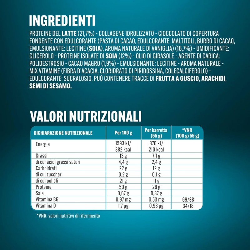 Enervit Pure-Pro Protein Bar 50% Orange Blast, Barrette Proteiche Senza Zucchero e Senza Glutine, Snack Proteici con 30g Proteine Ideale Post Workout Intensi, Ripieno Gusto Arancia, 25 Barrette da 55g - 25 barrette da 55g