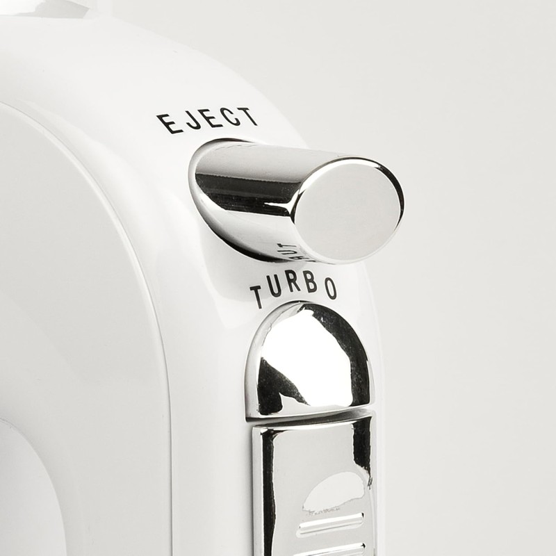 Girmi SB04 Sbattitore Elettrico, 150W, Sbattitori Inox per montare panna ed albumi, Funzione Turbo, Ganci Inox per impasti dolci e salati, 5 Velocità, Bianco - Bianco