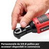 Einhell Avvitatore a cricchetto a batteria TE-RW 18/60 Li-Solo Power X-Change (18 V, 60 Nm, portautensile 3/8", rotazione a sinistra/a destra, luce a LED, con adattatore da 1/2", senza batteria)