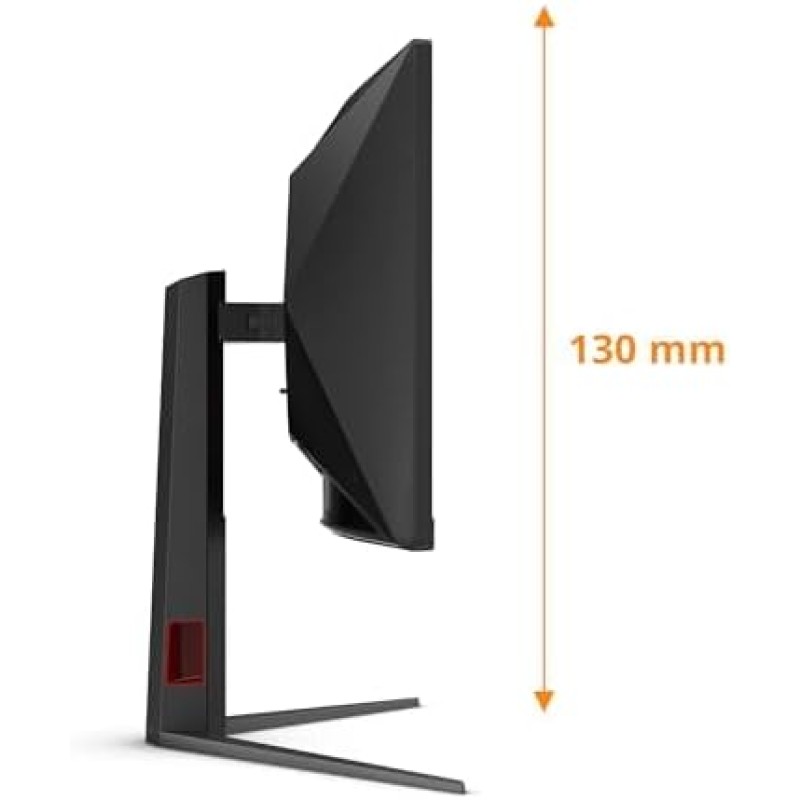 AOC Gaming CU34G4Z - Monitor curvo WQHD da 34 pollici, 240 Hz, FreeSync Prem., HDR400 3440x1440, 1ms GtG, 2x HDMI 2.1, 1x DisplayPort 1.4, USB Hub nero-rosso, 34 inch WQHD - 34" WQHD Curvo
