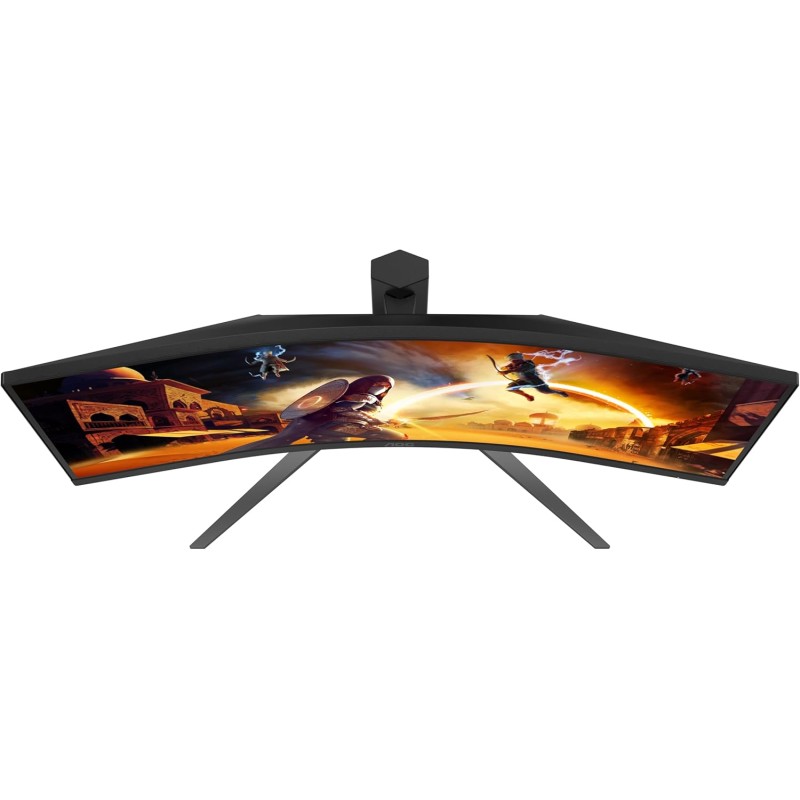 AOC Gaming CU34G4Z - Monitor curvo WQHD da 34 pollici, 240 Hz, FreeSync Prem., HDR400 3440x1440, 1ms GtG, 2x HDMI 2.1, 1x DisplayPort 1.4, USB Hub nero-rosso, 34 inch WQHD - 34" WQHD Curvo