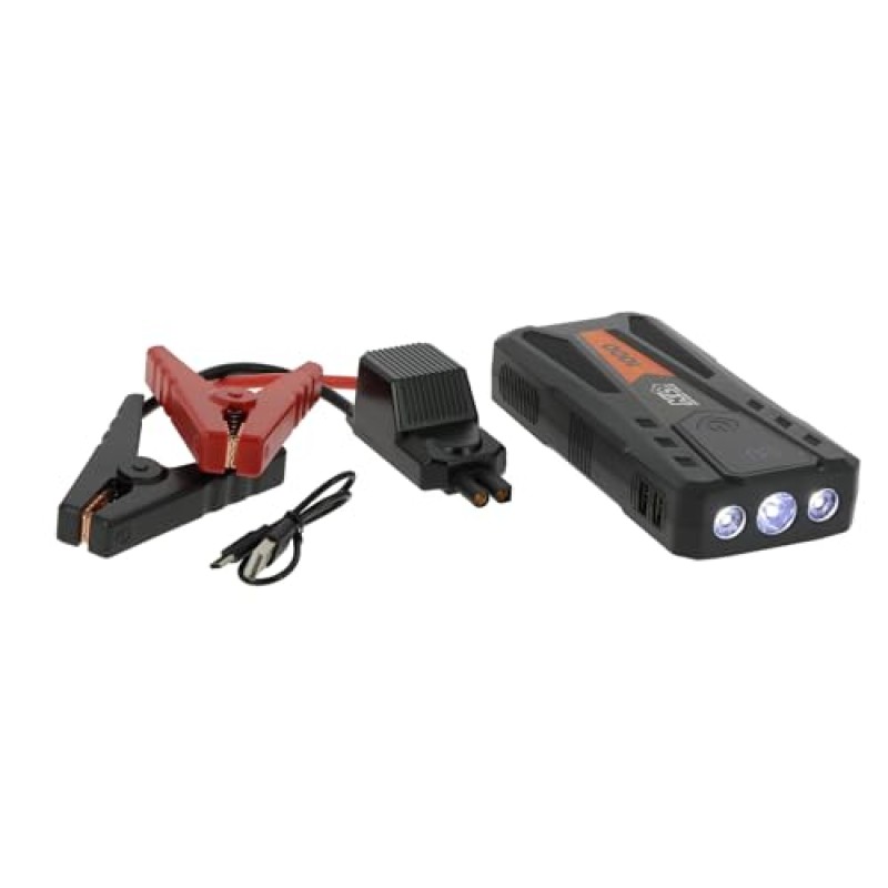 XL Perform Tools Booster Batteria Auto 1000A 6000mAh Litio - Avviatore 12V - Batteria Esterna USB - Torcia LED - Jump Starter XL Perform Tools Booster Batteria Auto 1000A 6000mAh Litio - Avviatore 12V - Batteria Esterna USB - Torcia LED - Jump Starter