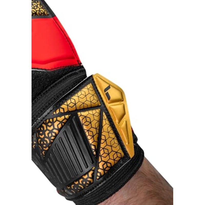 Reusch Attrakt Solid, Guanti da Portiere Unisex Adulto - 10 nero-oro-rosso Reusch Attrakt Solid, Guanti da Portiere Unisex Adulto - 10 nero-oro-rosso