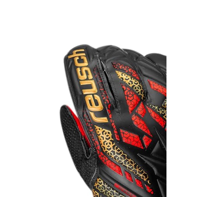 Reusch Attrakt Solid, Guanti da Portiere Unisex Adulto - 10 nero-oro-rosso Reusch Attrakt Solid, Guanti da Portiere Unisex Adulto - 10 nero-oro-rosso