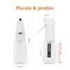 GRIFEMA Spruzzatore Acqua Bianco 200 ml – Bottiglia Spray Riutilizzabile in Plastica Senza BPA, Nebbia Fine e Uniforme, Design Antigoccia per Capelli, Piante, Viso e Pulizia, GE2003W-200 - Bianco