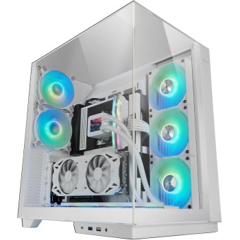 MARS GAMING MC-3GF, Case da Gioco ATX, Triplo Vetro Temperato, 2X Ventole ARGB Posteriori da 120 mm, Supporto verticale per Schede Grafiche, PC Tower Raffreddamento a Liquido fino a 360 mm, Bianco MARS GAMING MC-3GF, Case da Gioco ATX, Triplo Vetro Temperato, 2X Ventole ARGB Posteriori da 120 mm, Supporto verticale per Schede Grafiche, PC Tower Raffreddamento a Liquido fino a 360 mm, Bianco
