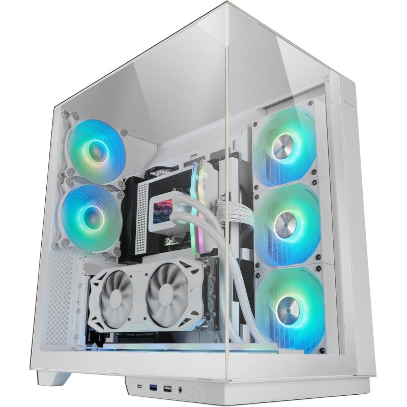 MARS GAMING MC-3GF, Case da Gioco ATX, Triplo Vetro Temperato, 2X Ventole ARGB Posteriori da 120 mm, Supporto verticale per Schede Grafiche, PC Tower Raffreddamento a Liquido fino a 360 mm, Bianco MARS GAMING MC-3GF, Case da Gioco ATX, Triplo Vetro Temperato, 2X Ventole ARGB Posteriori da 120 mm, Supporto verticale per Schede Grafiche, PC Tower Raffreddamento a Liquido fino a 360 mm, Bianco