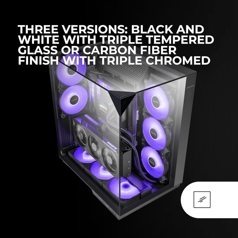 MARS GAMING MC-3GF, Case da Gioco ATX, Triplo Vetro Temperato, 2X Ventole ARGB Posteriori da 120 mm, Supporto verticale per Schede Grafiche, PC Tower Raffreddamento a Liquido fino a 360 mm, Nero MARS GAMING MC-3GF, Case da Gioco ATX, Triplo Vetro Temperato, 2X Ventole ARGB Posteriori da 120 mm, Supporto verticale per Schede Grafiche, PC Tower Raffreddamento a Liquido fino a 360 mm, Nero