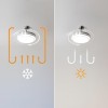 Cecotec Ventilatore da Soffitto con Luce LED Energysilence Aero 4300 Invisible Double Metal, 35W, 6 Velocità, Pale Retrattili, Doppia Luce, Telecomando, Timer, Luce Regolabile, Design Elegante - Inox