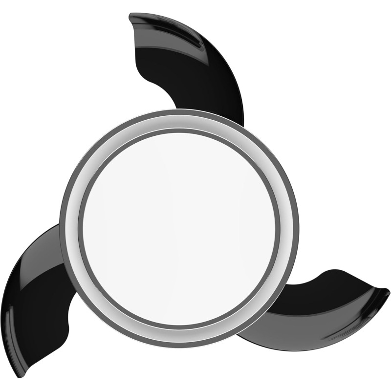 Cecotec Ventilatore da Soffitto con Luce LED Energysilence Aero 4300 Invisible Double Metal, 35W, 6 Velocità, Pale Retrattili, Doppia Luce, Telecomando, Timer, Luce Regolabile, Design Elegante - Inox