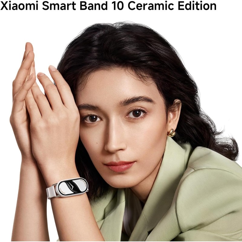 Xiaomi Smart Band 10 (Fitness Tracker), 1.72" AMOLED display, multimateriale, autonomia 21 gg, ricarica rapida, 150+ sport, monitoraggio benessere e sonno, HyperOS 2.0, resistente 5ATM, Compass - Rosa